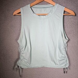 Lululemon Aqua Cinch It Up Tank Top Size S Gym Yoga Workout (See Measurements)